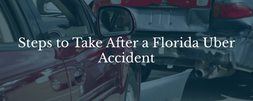 Steps to take after a Florida Uber accident. Rear end accident scene.