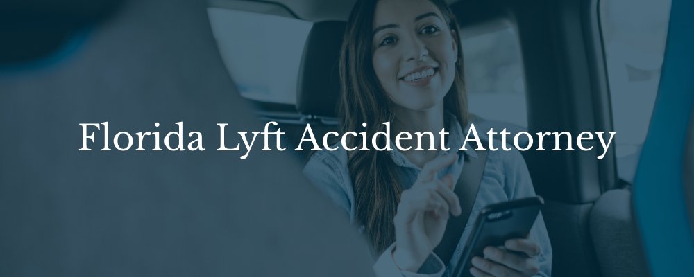 Florida Lyft Accident Attorney. Woman in back seat of Lyft.